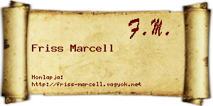 Friss Marcell névjegykártya